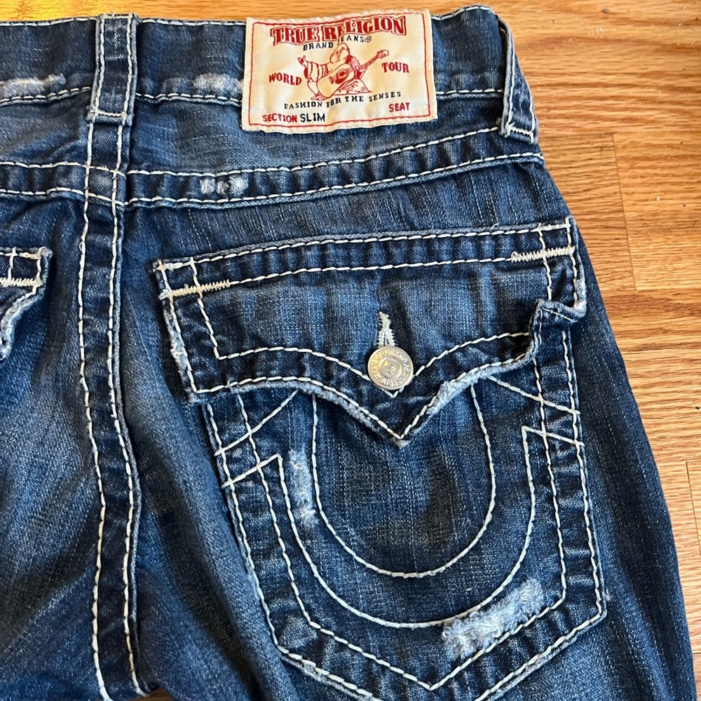 True Religion Indigo Denim with Contrast Stitching